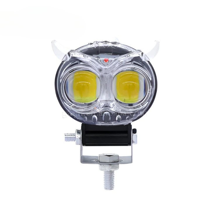 Pack of 2 Owl Shape Crystal Multi-Color DRL LED Fog Lights for Bikes
