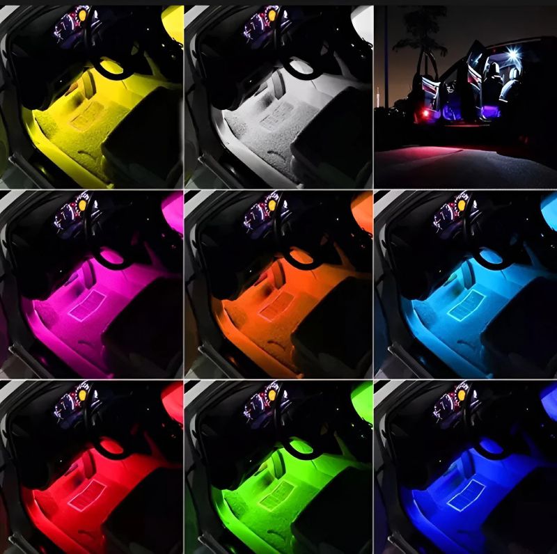 1 Set Car RGB 48 LED Strip Light 5050 SMD – Bluetooth App Control