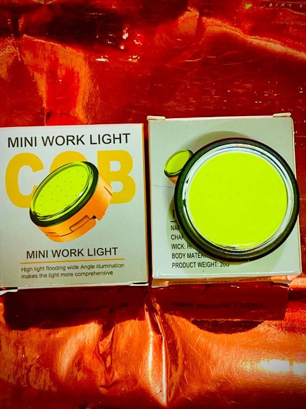 Mini COB Work Light | Magnetic Base | 3 Light Modes With Hook
