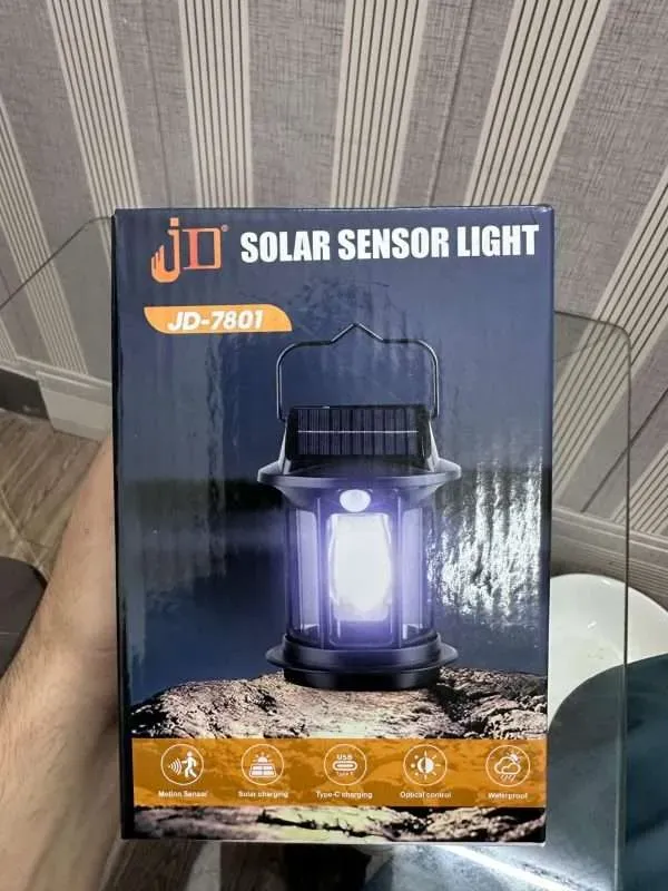 JD-7801 Solar Sensor Charging Light With USB & TPC Charger