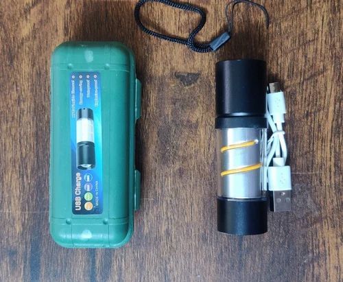 Stainless Steel LED Mini USB Torch – Rechargeable Pocket Flashlight