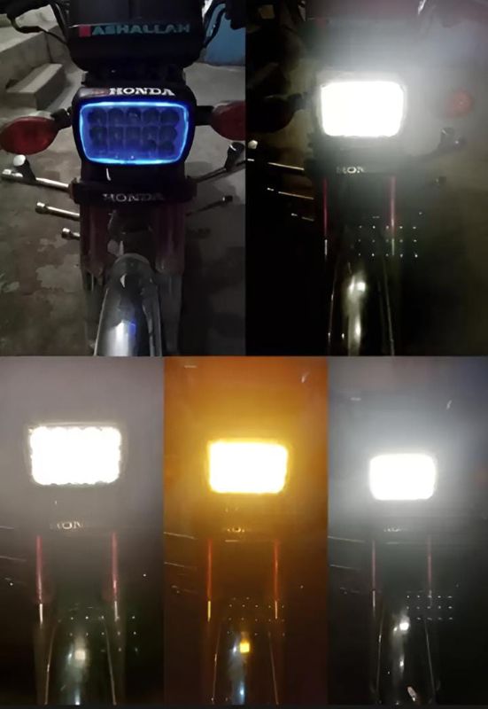 5-Function Headlight 15 LED Fog Bike Headlight for CD 70 & 125