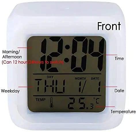 Creative LED Digital Alarm Clock | 7-Color Changing Light