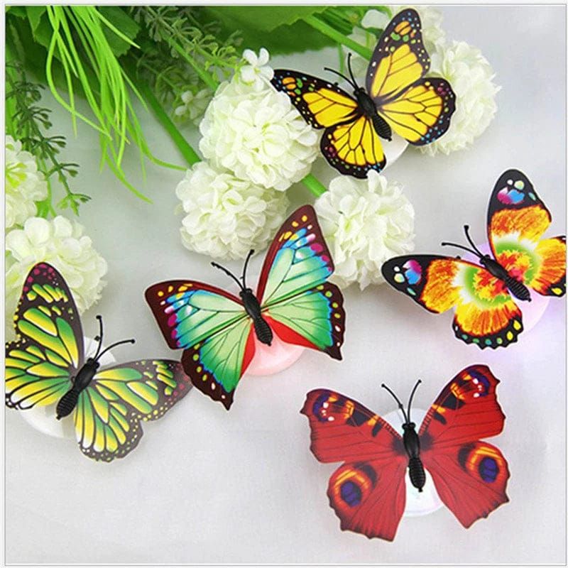 Glow In The Dark 3D LED Butterfly Color-Changing Light  (1 PC)