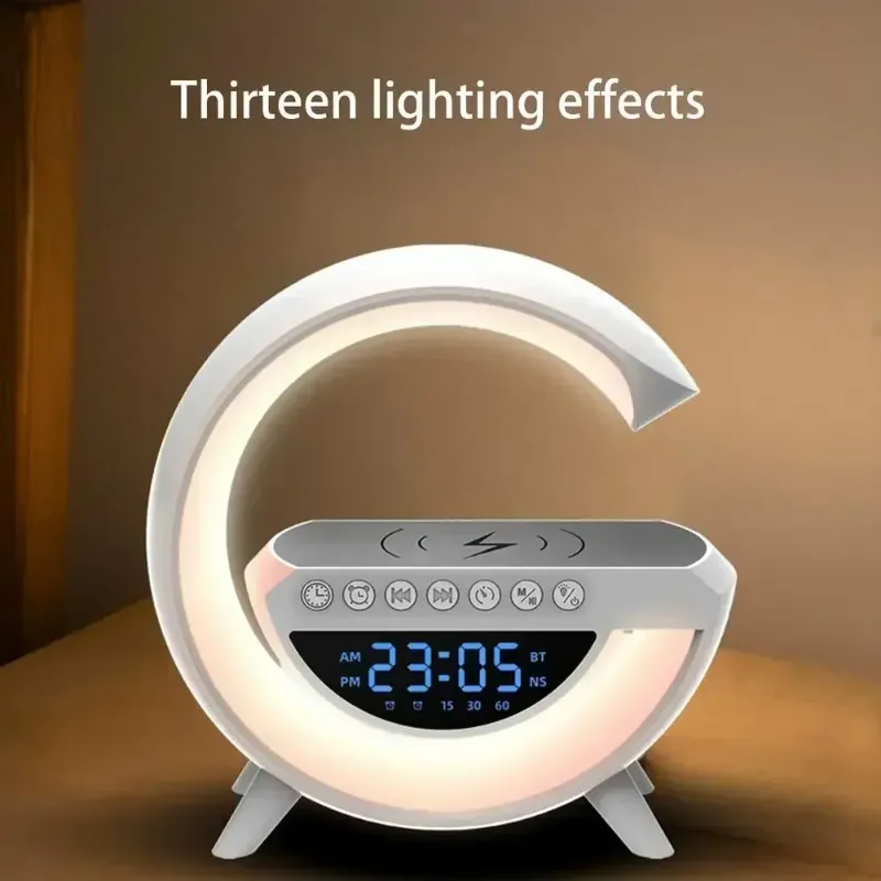 BT-3401 LED Alarm Clock Display Speaker G Lamp | Wireless Charging Bluetooth Speaker