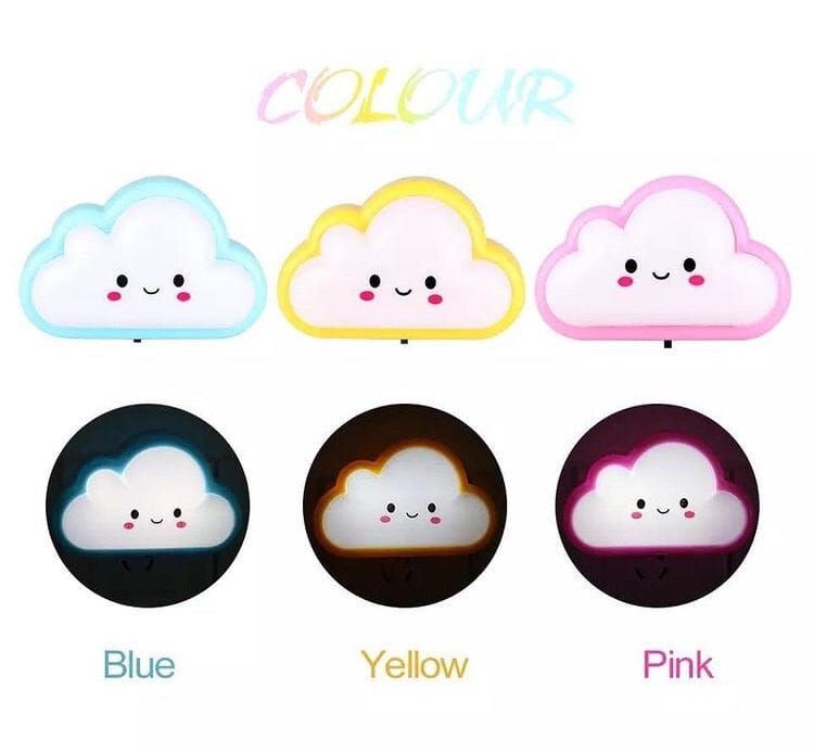 Smiley Cloud Plug-In LED Night Light (Random Color)