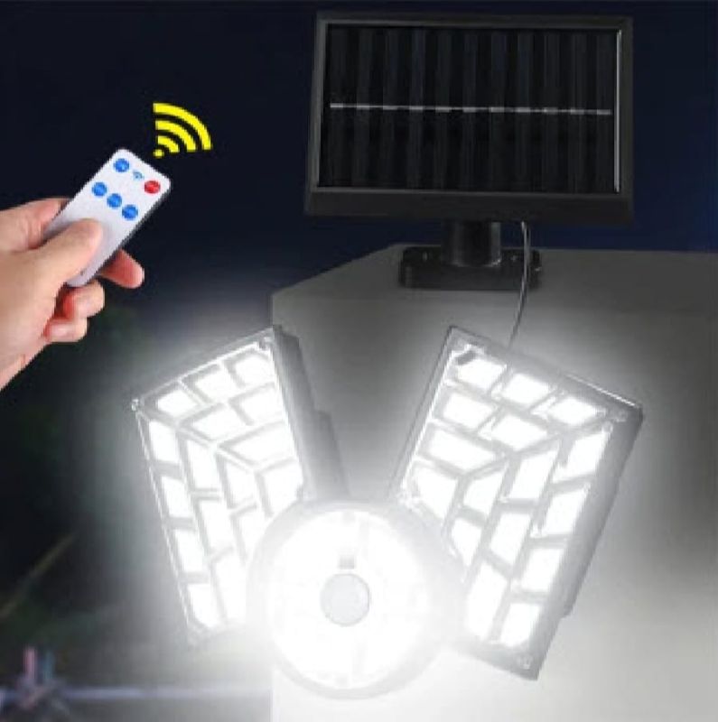 3-Headed Split LED Solar Wall Light | 500W Super Bright | Motion Sensor