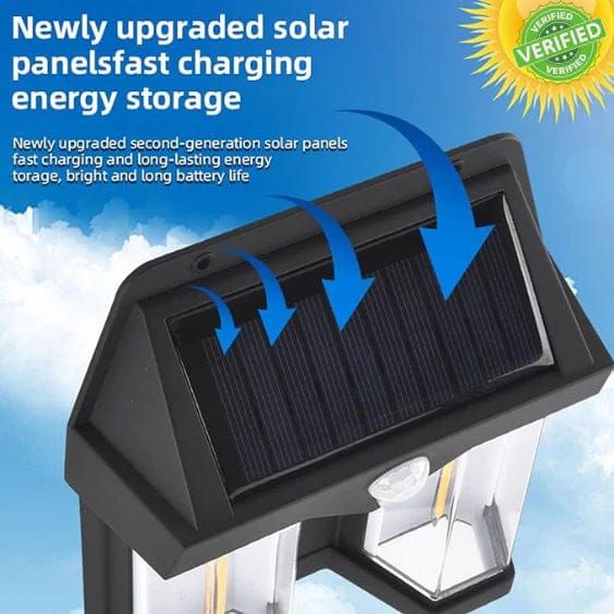 Double Tungsten Solar Sensor Light | Double Head Antique Solar Light