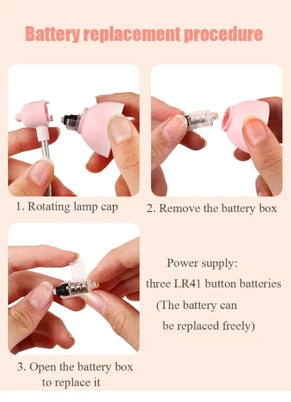 1Pc Mini LED Clamp Reading Light | Clip-On Table | Eye Protection Soft Light