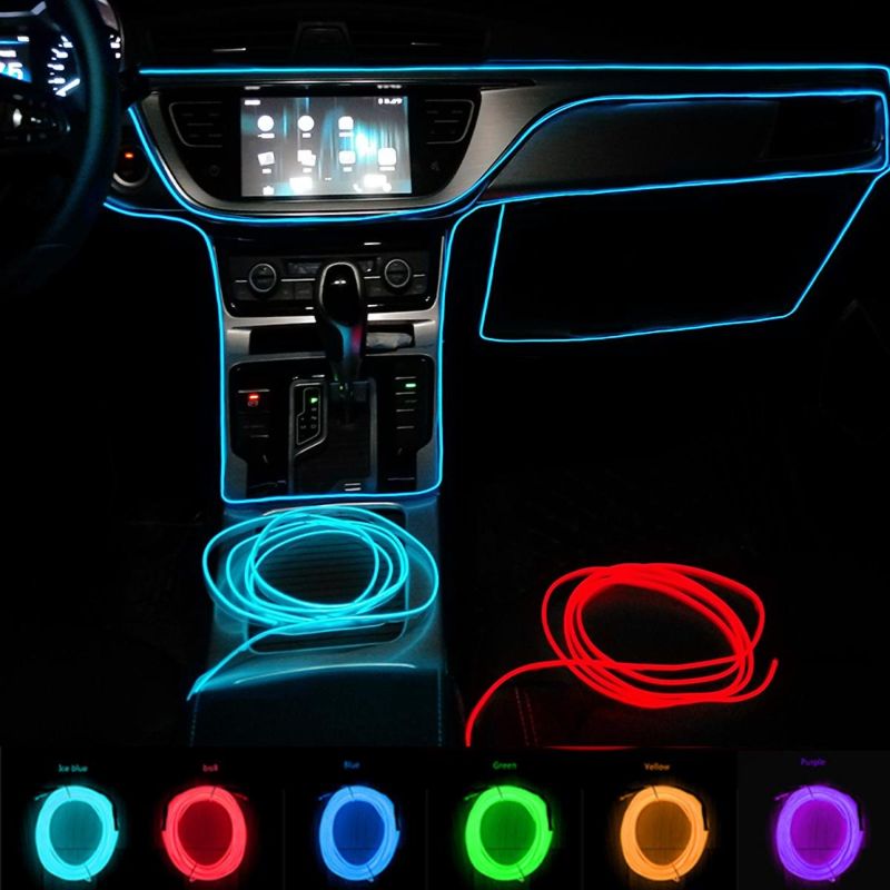 Car Interior Dashboard Neon Light Strip – 3 Meter Flexible EL Wire