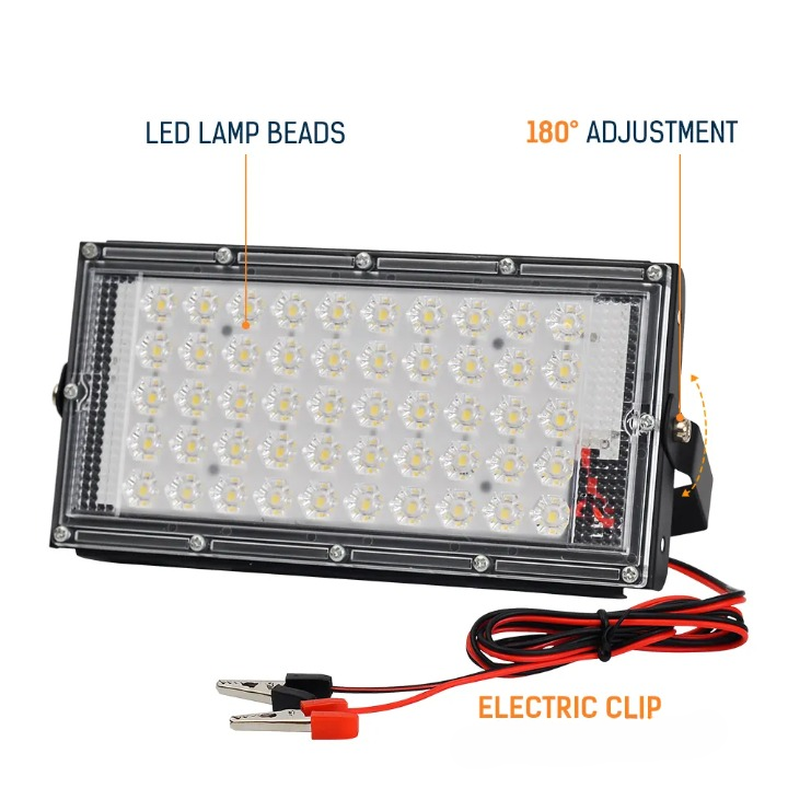 50W LED Outdoor Flood Light – DC 12V | Waterproof IP65 | Super Bright