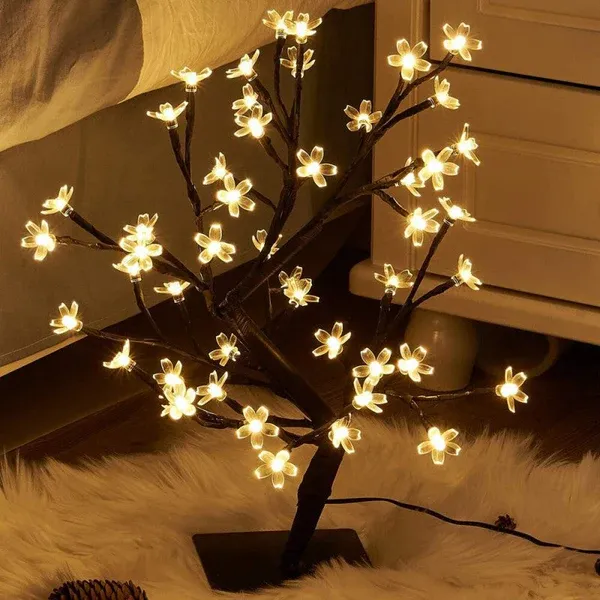 LED Cherry Blossom Bloom Light Tree | Decorative Table Lamp