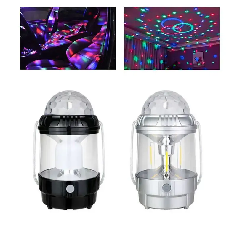 Rechargeable 2-in-1 Outdoor Camping Lamp & Disco/Fancy Light