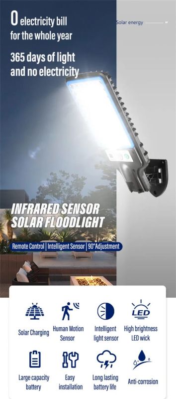 Outdoor Solar Garden Wall Light | Infrared Motion Sensor