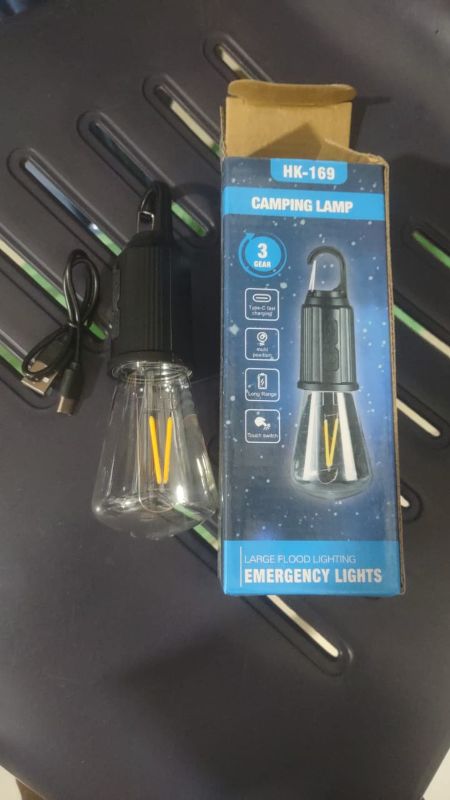 Rechargeable Hanging Bulb with Type-C Charging Cable