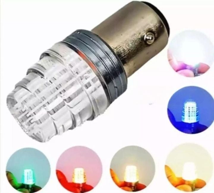 Bike Back Light Flasher Bulb | Multi-Color Rear Light | Universal Fit