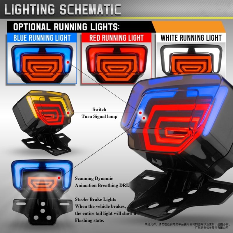 Fancy DRL LED Tail Light – Motorcycle 70cc & 125cc