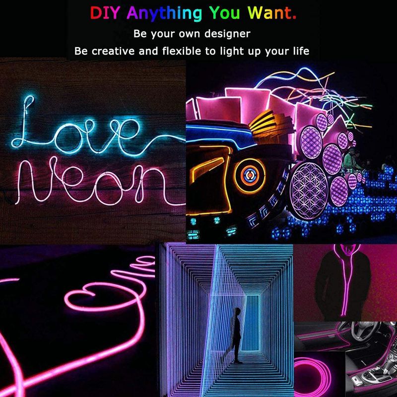 Flexible LED Neon Strip Light – Multi Colors DIY Rope Light  (2 Meter)