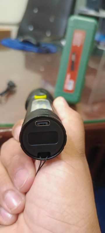 Super Bright Zoomable LED Flashlight Type-C Rechargeable Torch