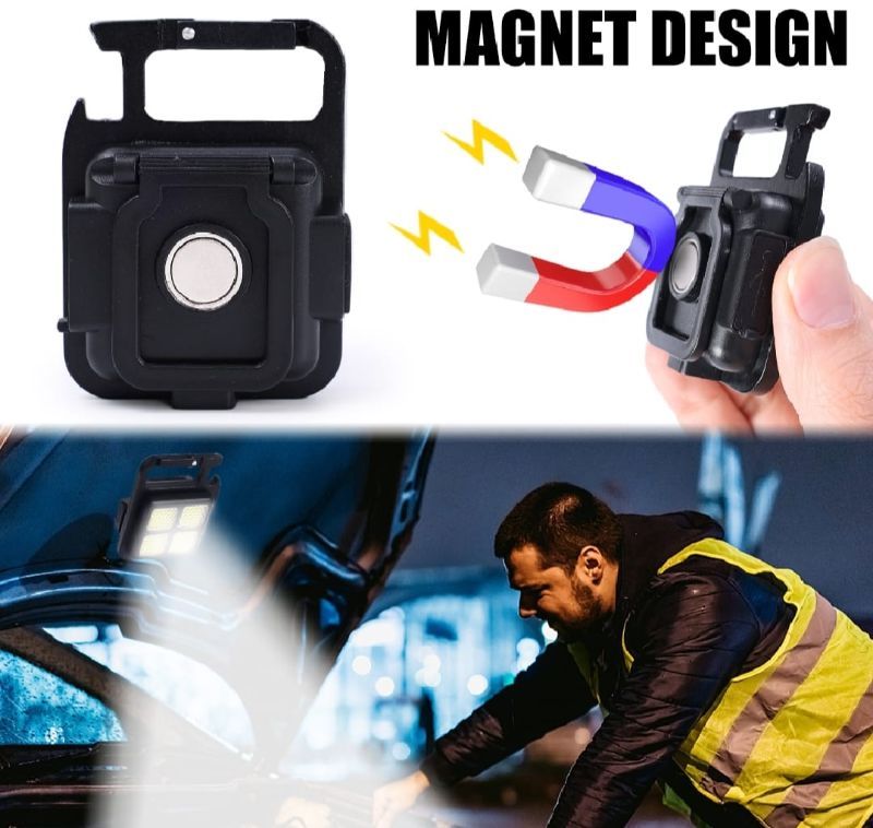 COB Flashlight | Multifunction Keychain | Built-in 150mAh Lithium Battery