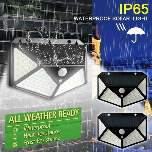 Solar Pathway Light BK-100 | 100 LED Motion Sensor Wall Light