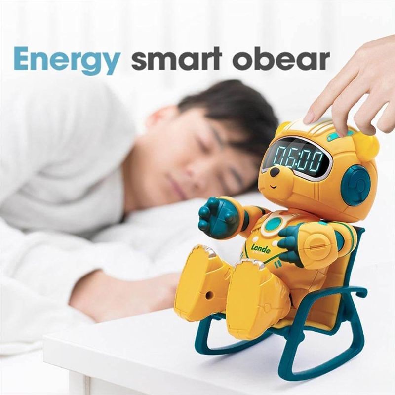 Smart Robot Bear Alarm Clock – Cute Multifunction Desktop Clock