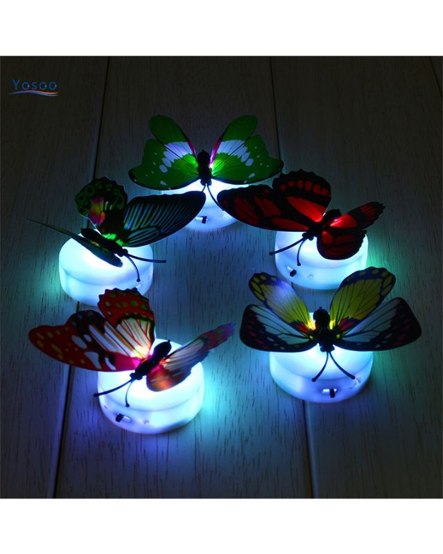 Glow In The Dark 3D LED Butterfly Color-Changing Light  (1 PC)