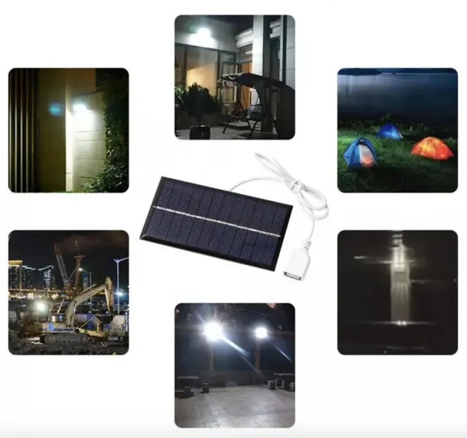 Rechargeable Solar Light with Solar Panel CL-028MAX | Portable LED Bulb with Hook