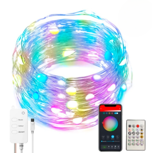 Mega Power Smart RGB 33ft 100 LED Fairy Light | Voice & App Control | Music Sync | Multicolor
