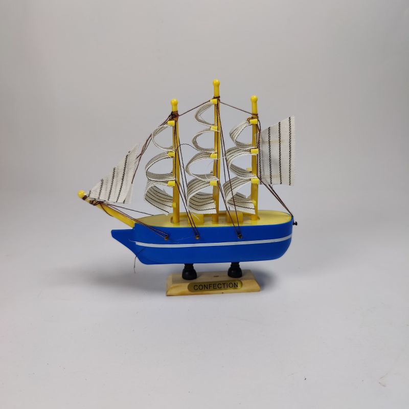 Wooden Sailing Boat Ship Model – Nautical Home Decor