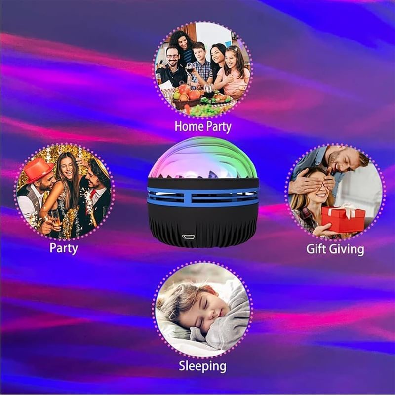 LED Starry Galaxy Projector Light–Rotating Star & Moon