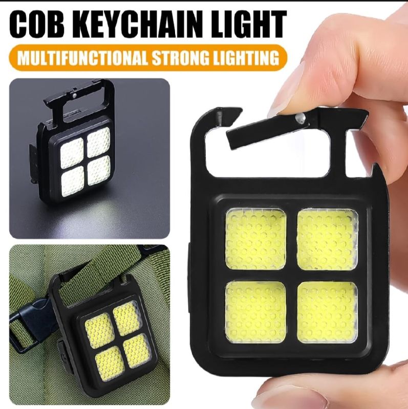 COB Flashlight | Multifunction Keychain | Built-in 150mAh Lithium Battery