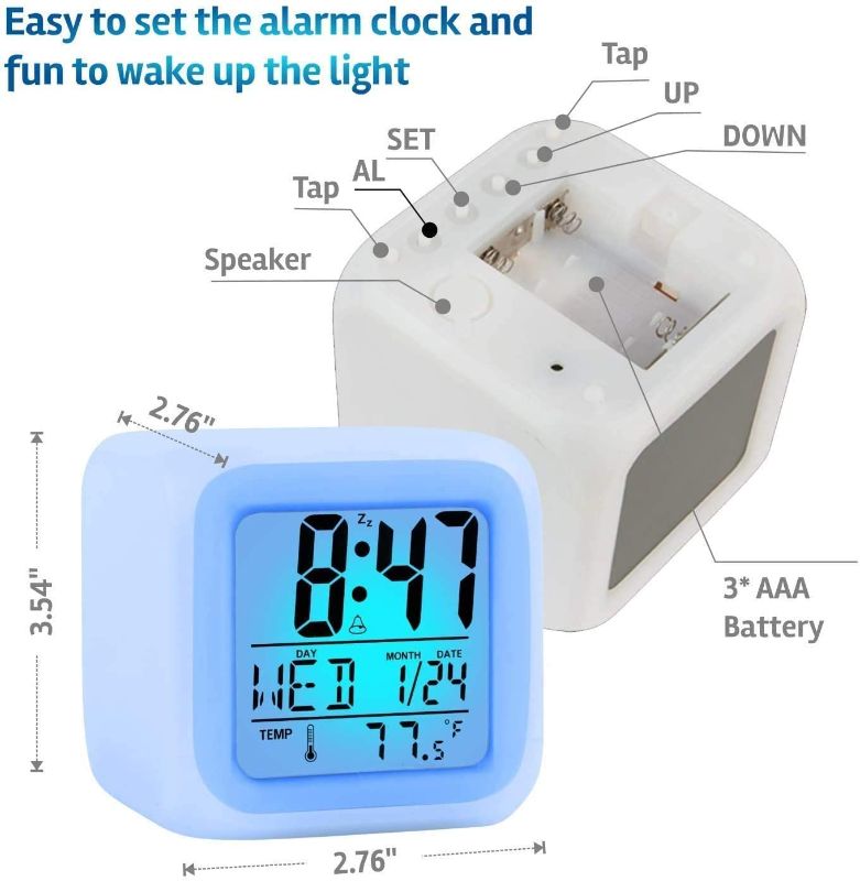 Creative LED Digital Alarm Clock | 7-Color Changing Light