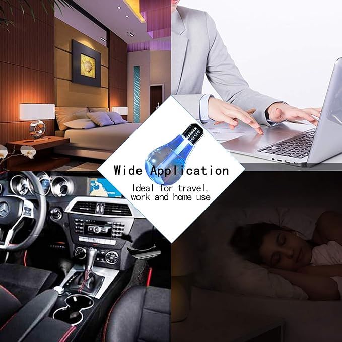 USB Bulb Humidifier | 7 Color LED Light | Aroma Diffuser & Air Purifier