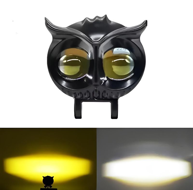 OWL Shape Fog Flash Light – Low & High Beam For Cars & Bikes