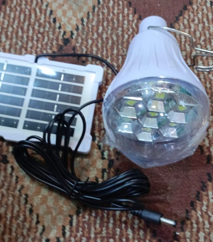 Rechargeable Solar Light with Solar Panel CL-028MAX | Portable LED Bulb with Hook