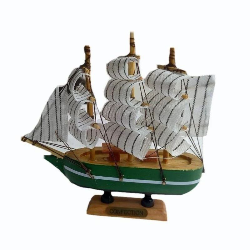 Wooden Sailing Boat Ship Model – Nautical Home Decor