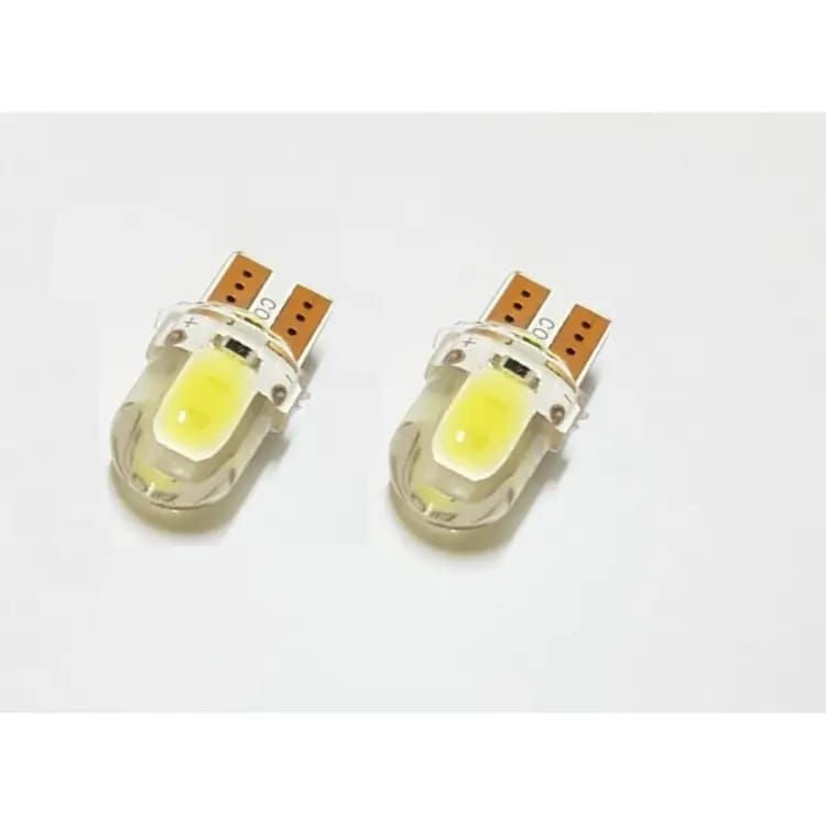 Pack of 2 – T10 COB LED Silicone Bulbs (12V DC) – White Parking Lights
