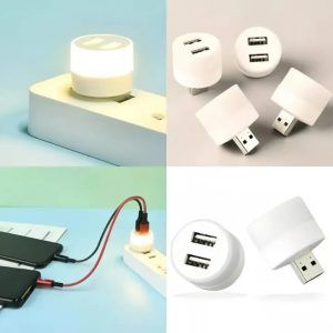 Portable USB Night Light Splitter – 2-Port LED Lamp for Laptop, PC & Charging