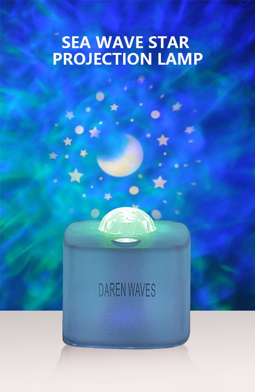 Bedroom Ocean Light Projector – LED Star & Wave Sky Rotating
