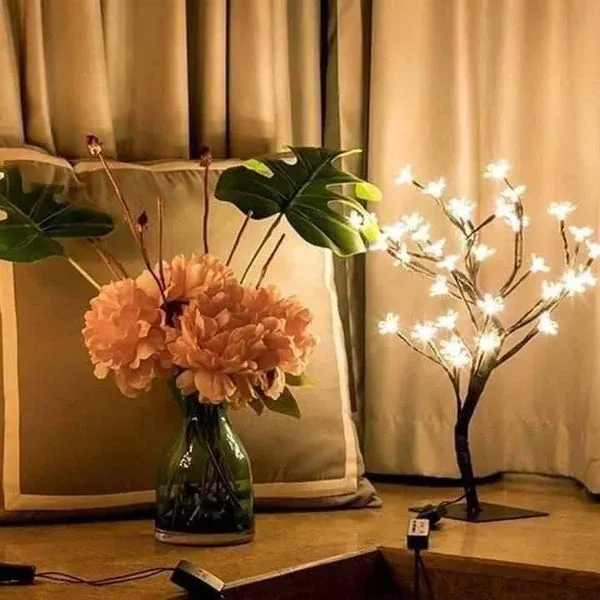 LED Cherry Blossom Bloom Light Tree | Decorative Table Lamp