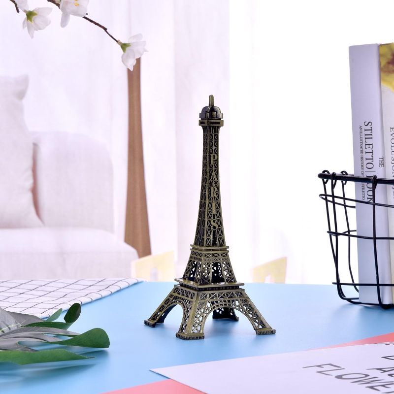 7 Inches Eiffel Tower Statue – Bronze Alloy Home & Office Decor