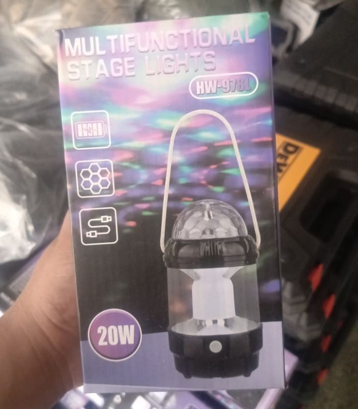 Rechargeable 2-in-1 Outdoor Camping Lamp & Disco/Fancy Light