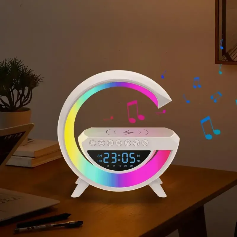BT-3401 LED Alarm Clock Display Speaker G Lamp | Wireless Charging Bluetooth Speaker