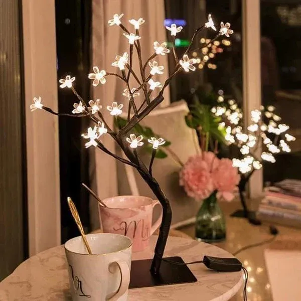 LED Cherry Blossom Bloom Light Tree | Decorative Table Lamp