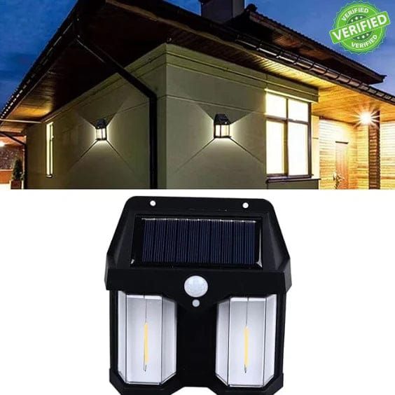 Double Tungsten Solar Sensor Light | Double Head Antique Solar Light