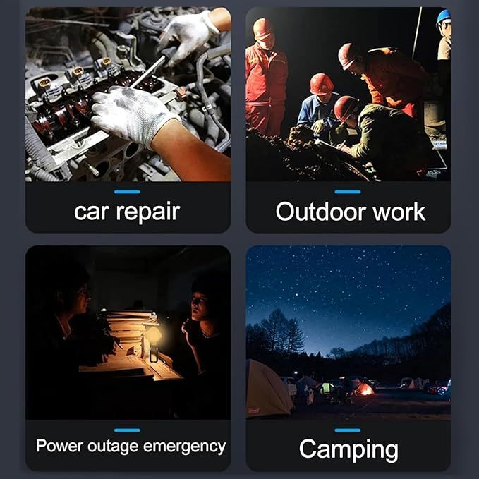 Rechargeable Camping Tent Light with Hanging Hook | 3 Lighting Modes | Magnetic Base