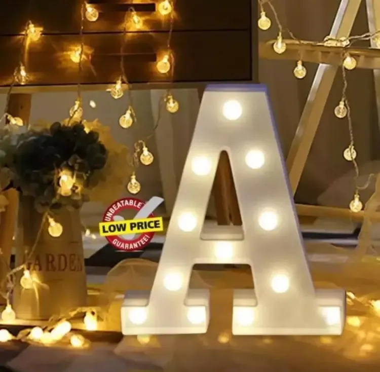 LED Alphabet Marquee Light | A–Z Battery Operated Decorative Light