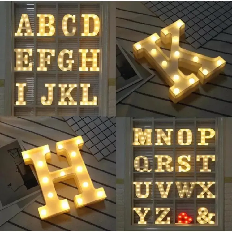 LED Alphabet Marquee Light | A–Z Battery Operated Decorative Light