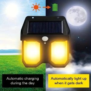 Double Tungsten Solar Sensor Light | Double Head Antique Solar Light
